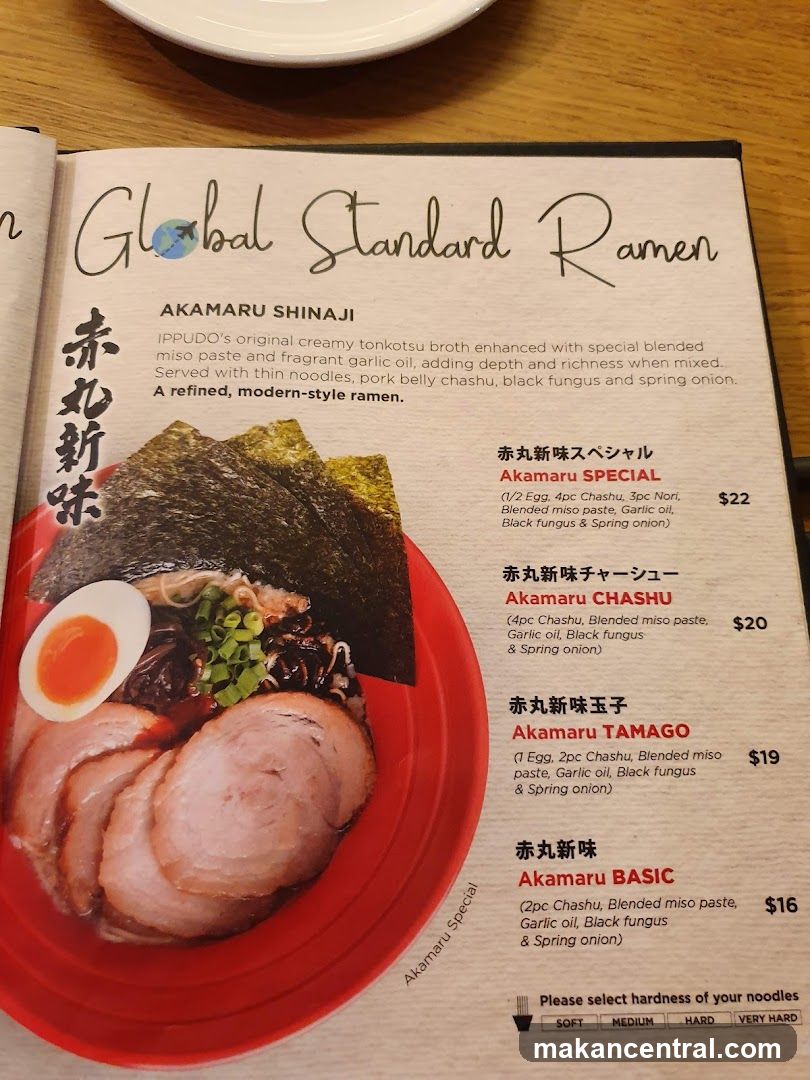 Global Standard Ramen Menu