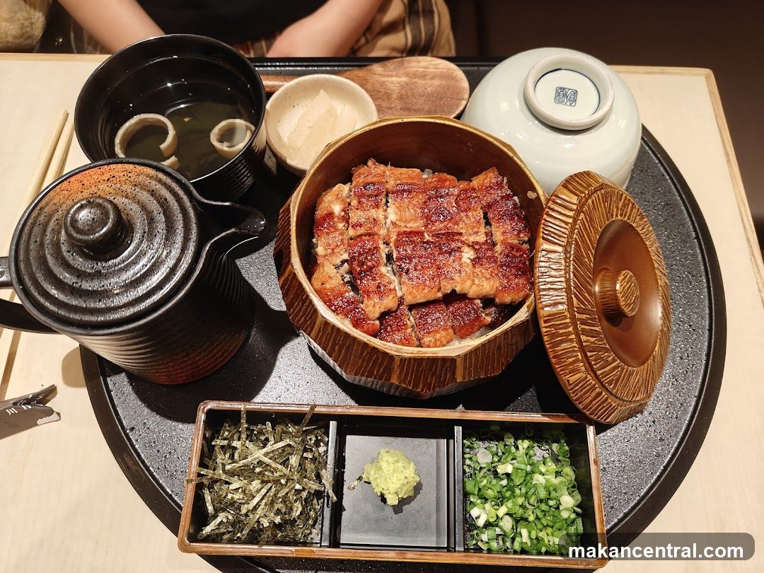 Japanese meal served on tray