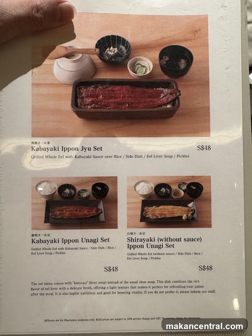 Eel Menu