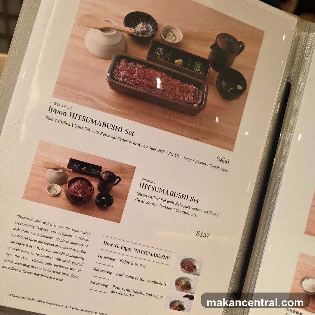 HITSUMABUSHI Set Menu