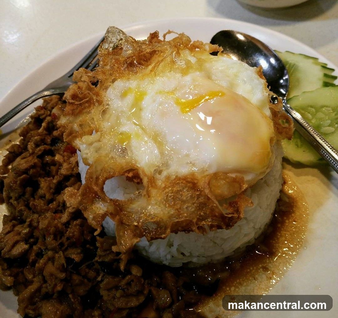 Thai Basil Stir Fry with Fried Egg
