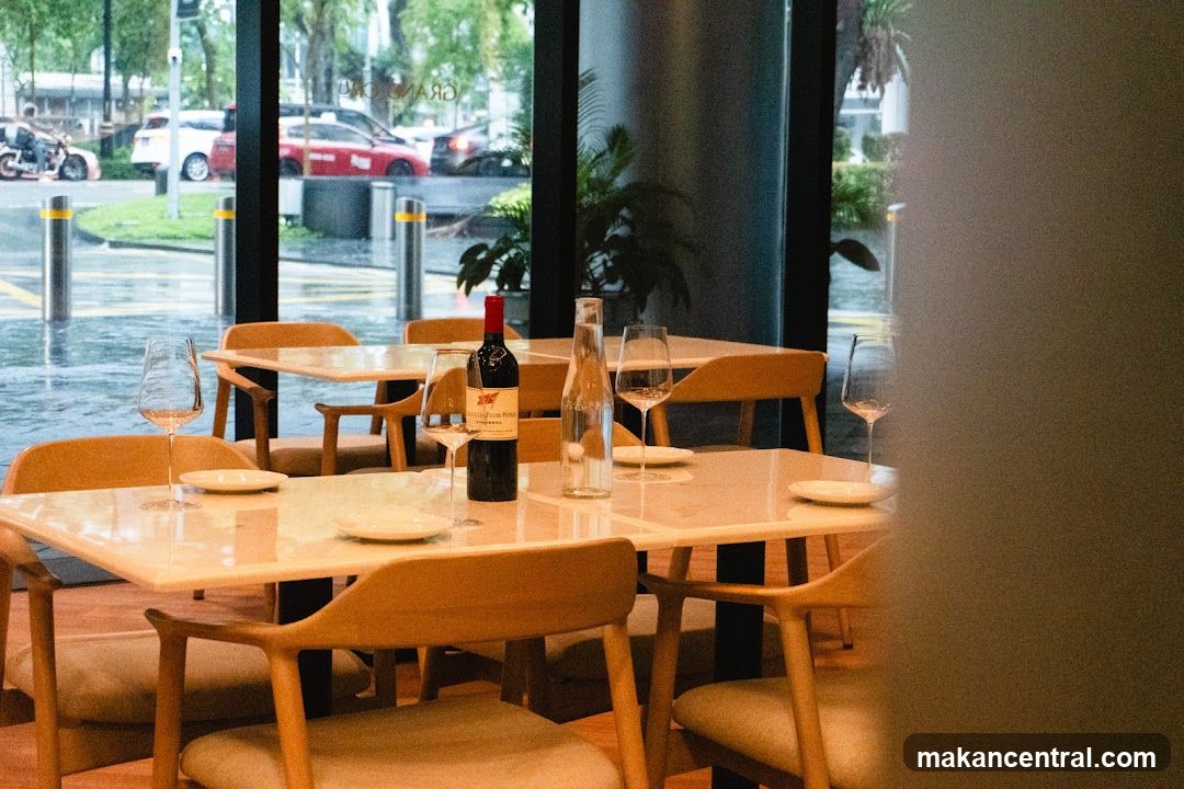 Restaurant Interior with Tables Set