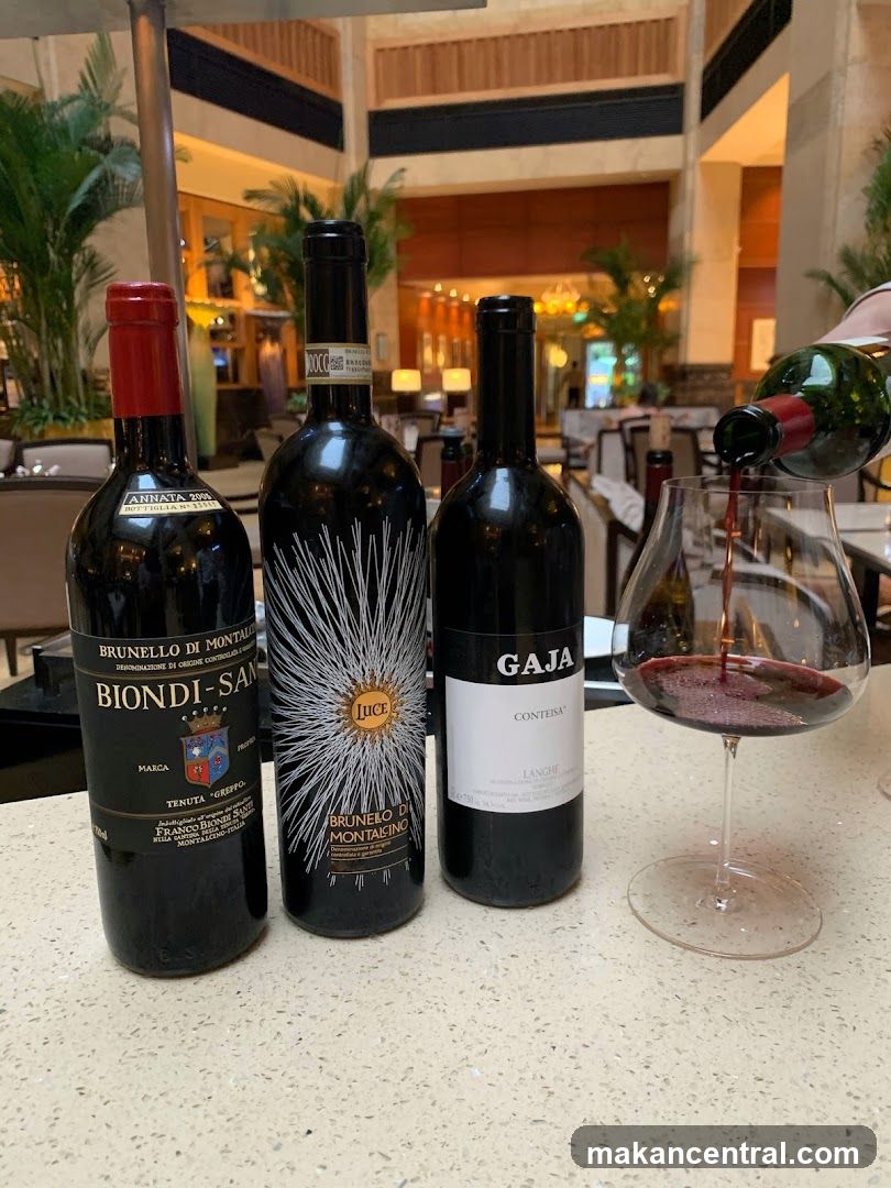 Wine Bottles and Pouring