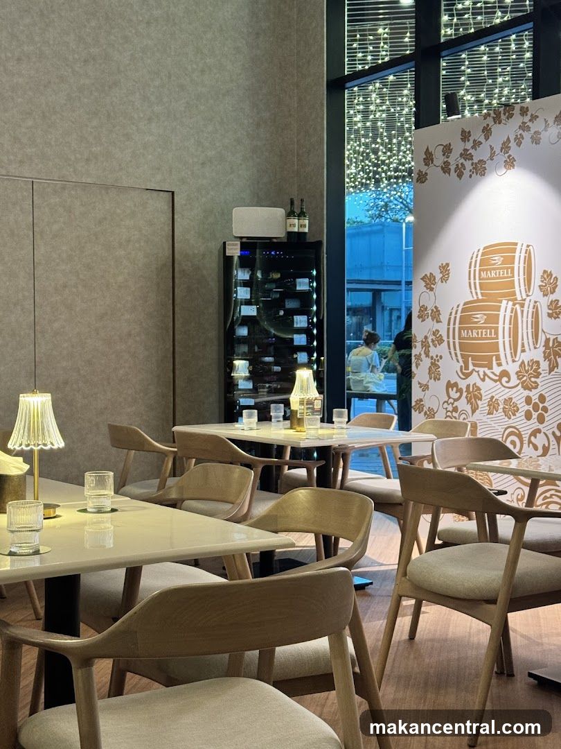 Restaurant Interior with Wine Display