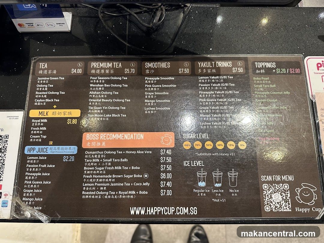Happy Cup Menu