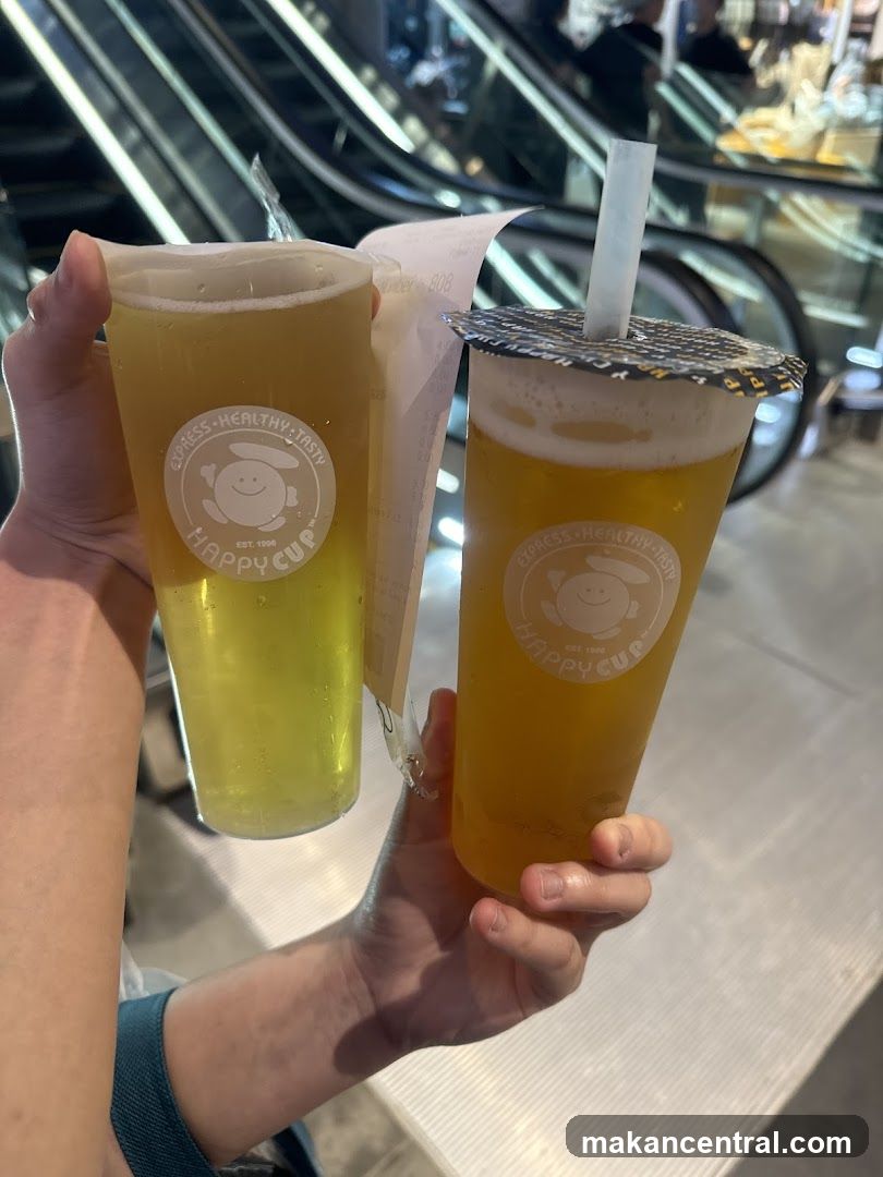 Two Drinks from Happy Cup