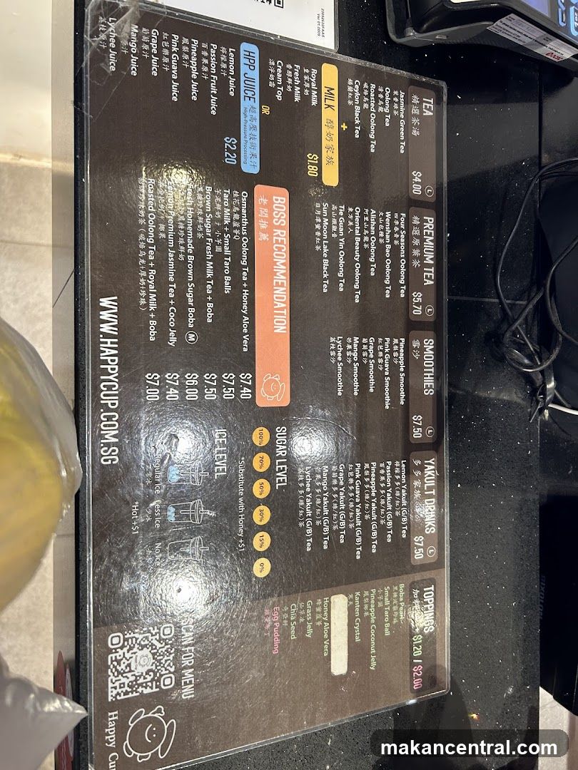 Happy Cup Menu