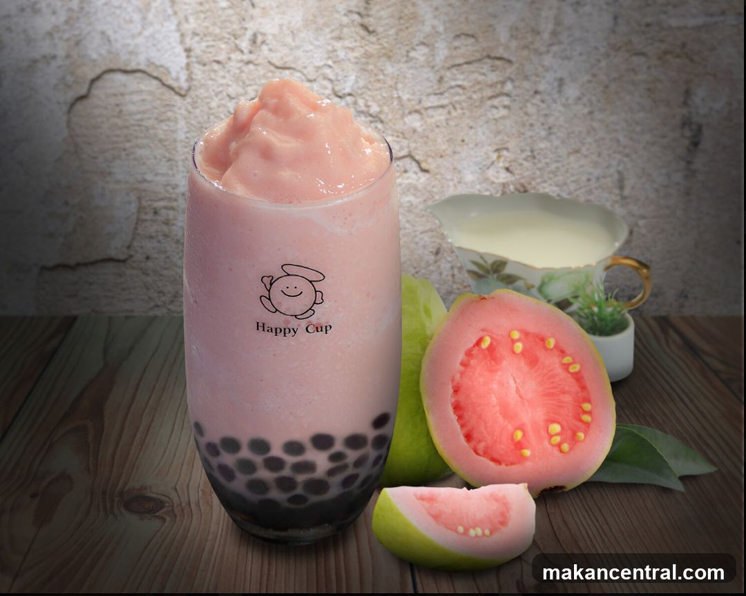 Guava Smoothie with Boba