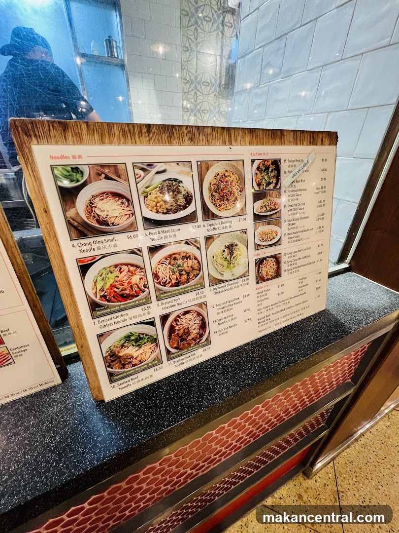 Noodles Menu
