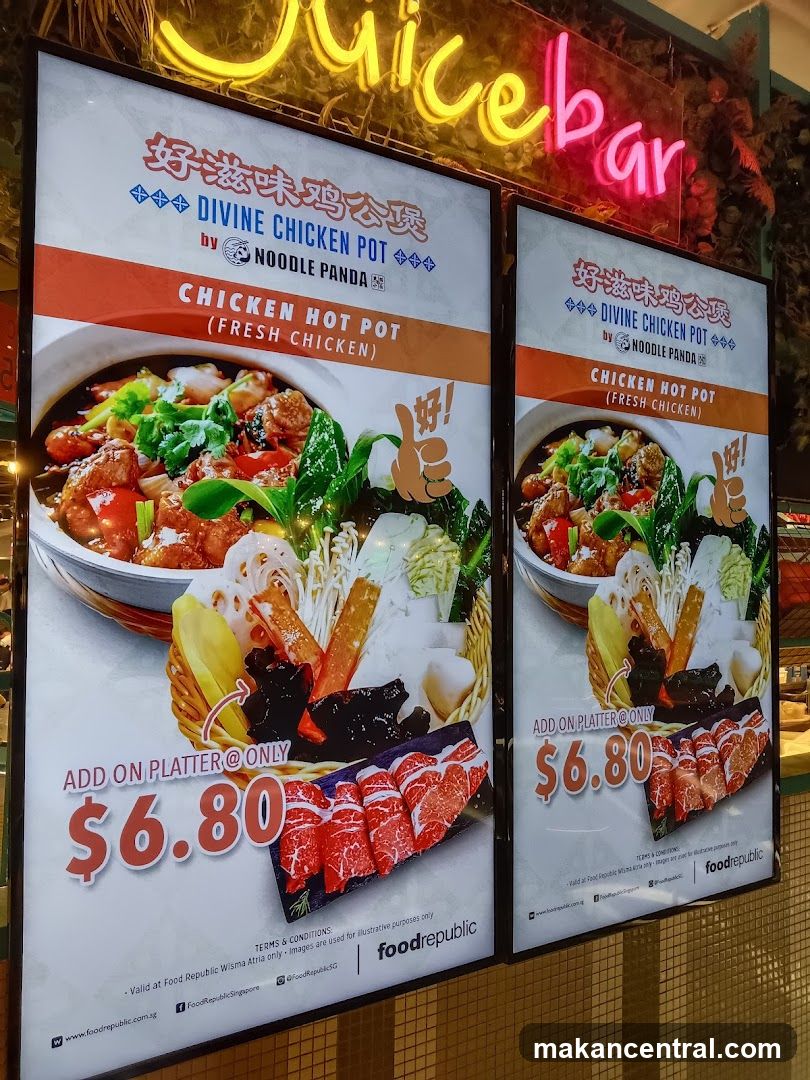 Divine Chicken Pot Menu
