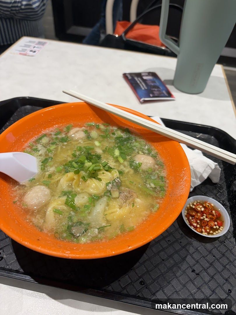Noodle Soup with Meatballs and Chili