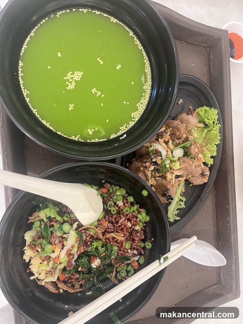 Healthy Rice Bowl and Drink