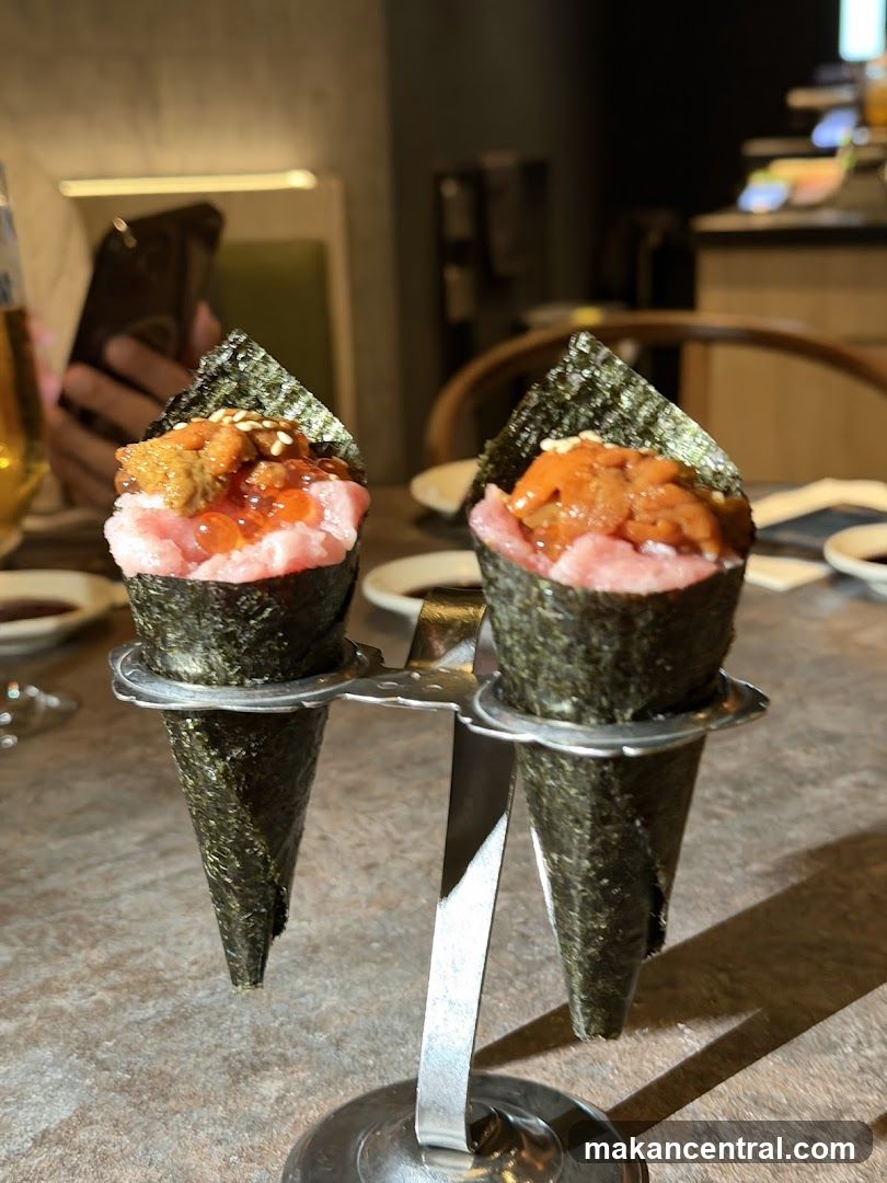 Uni and Tuna Hand Rolls
