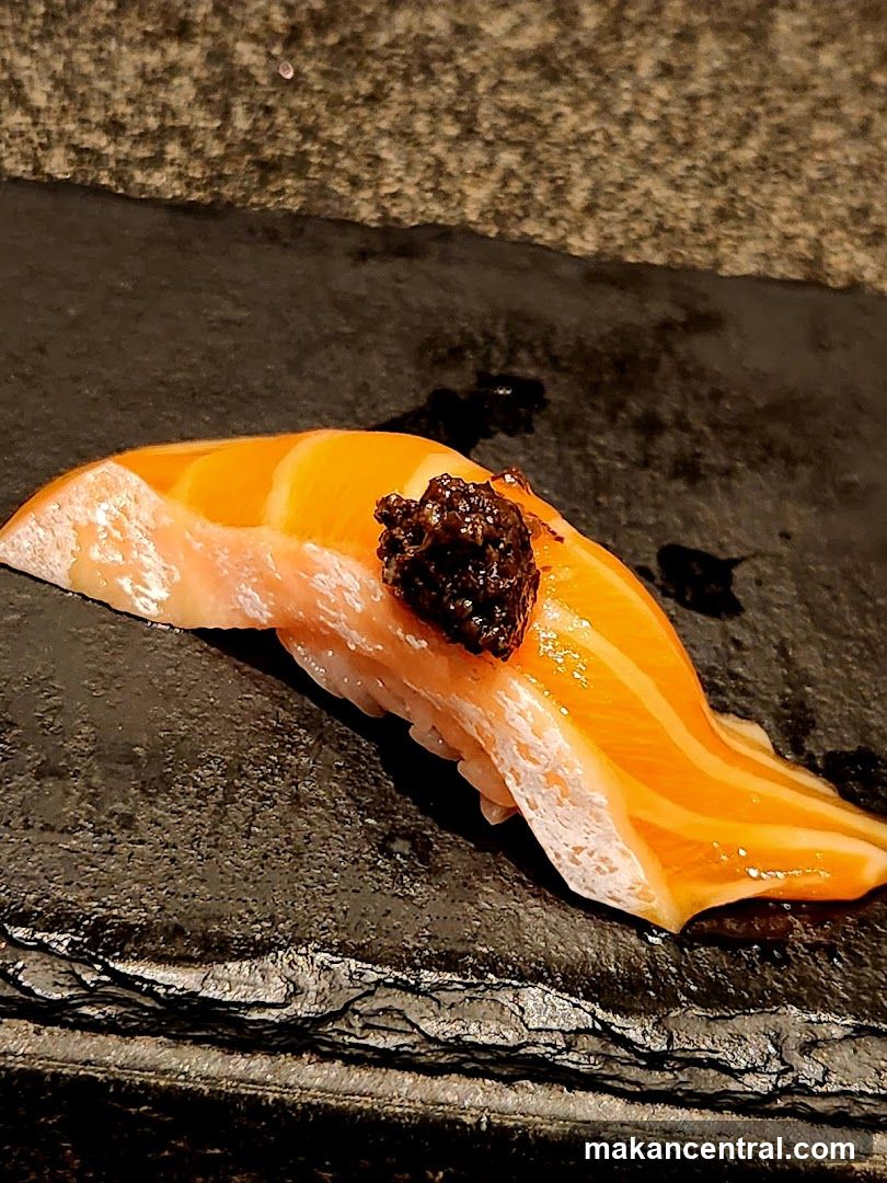 Salmon Nigiri with Caviar