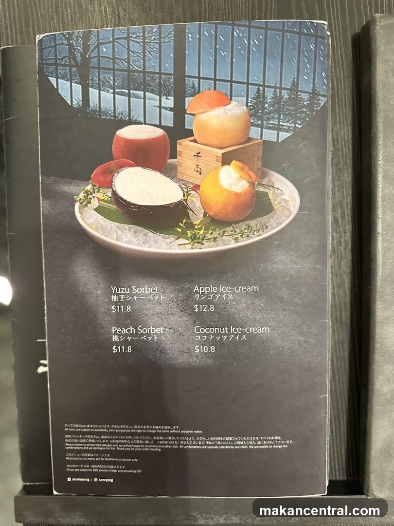 Dessert Menu