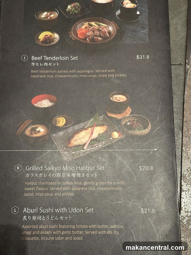 Japanese Set Menu