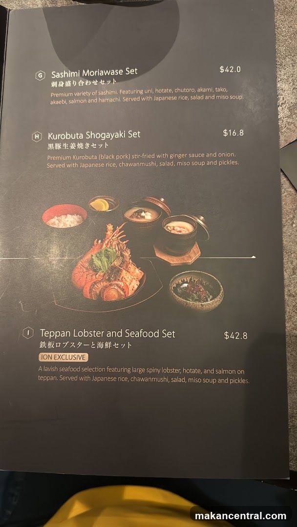 Japanese Set Menu