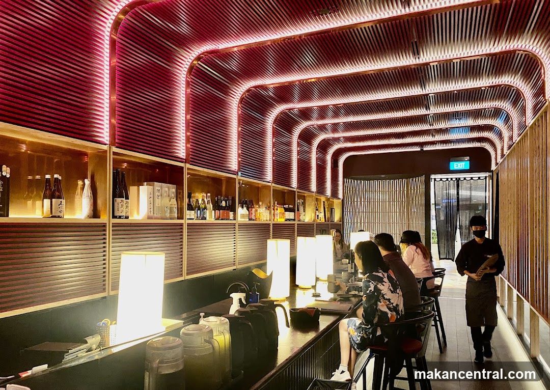 Bar Interior with Shelves of Bottles