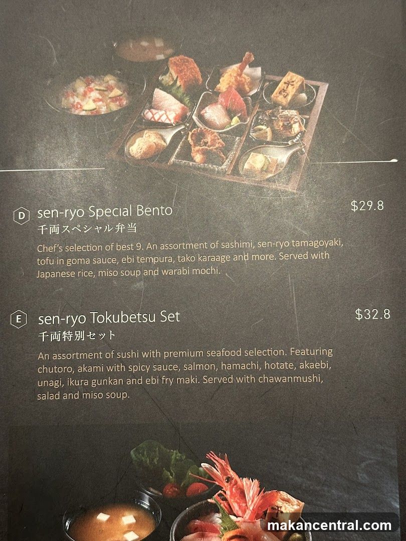Sen-ryo Bento and Set Menu