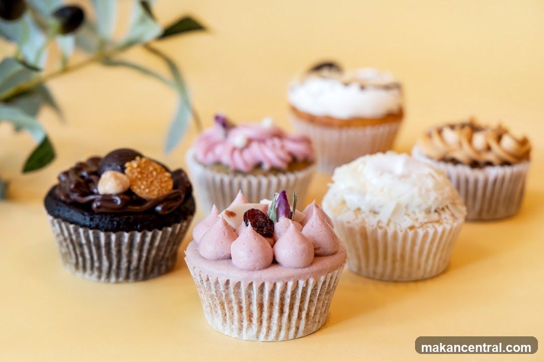 Assortment of Decorated Cupcakes