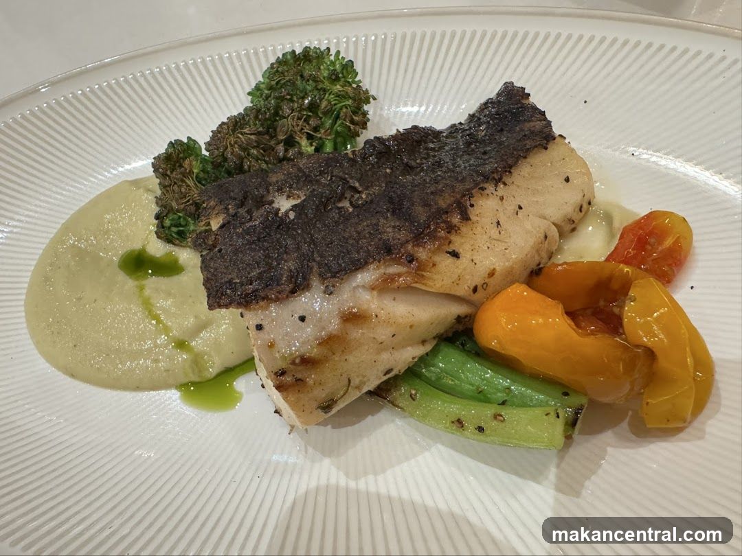 Seared Fish with Puree and Vegetables