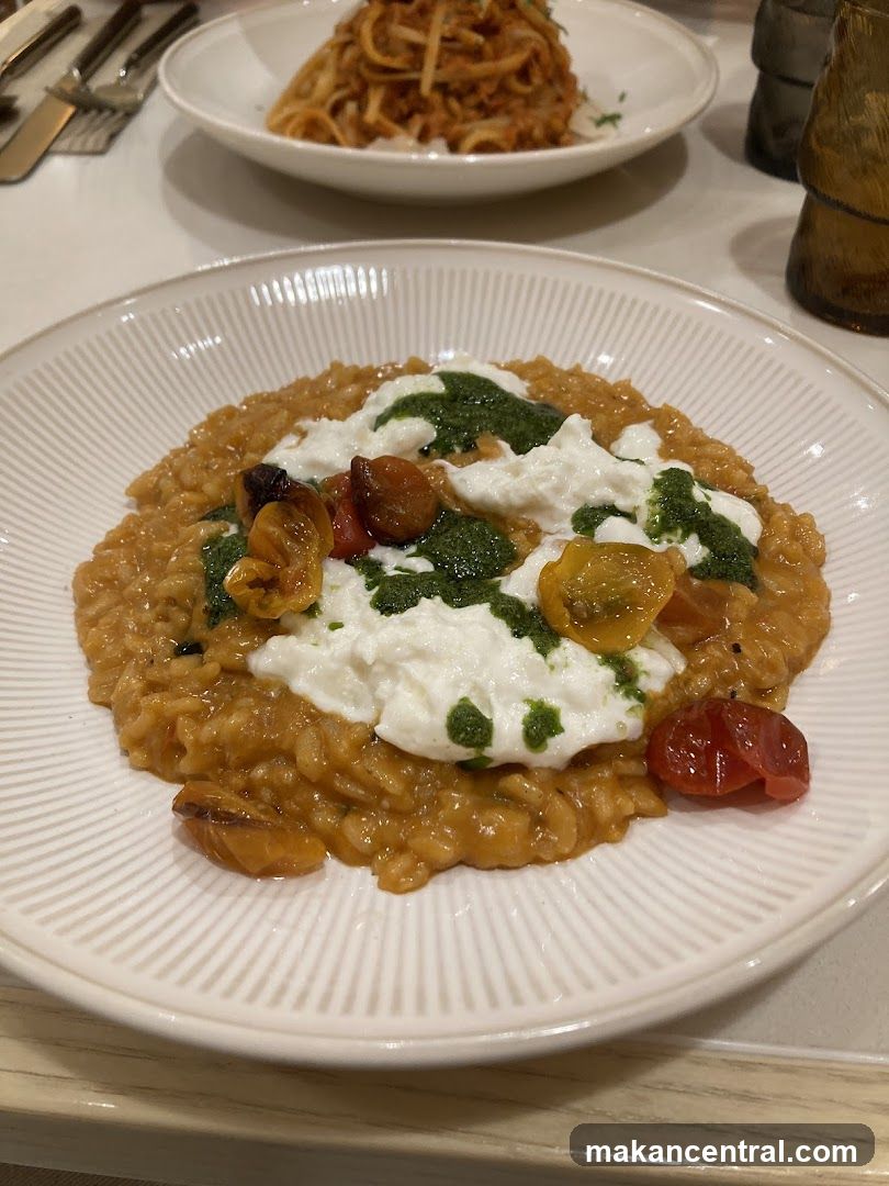 Risotto with Burrata and Cherry Tomatoes