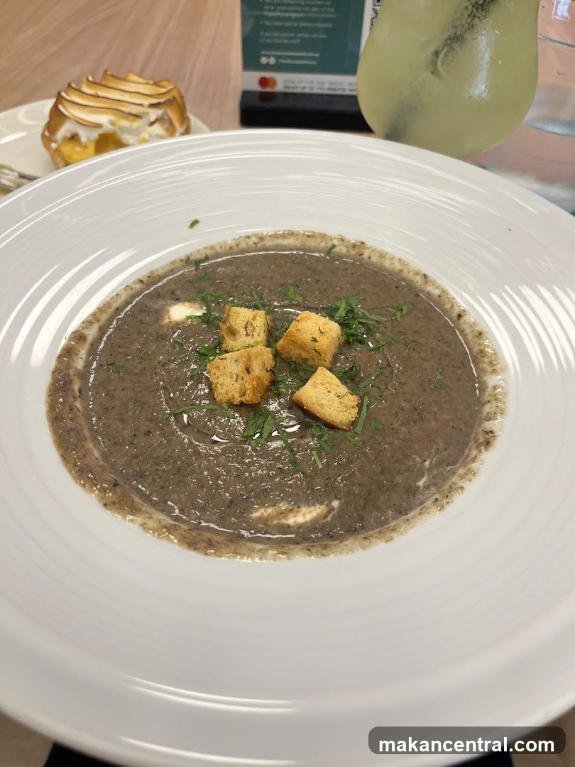 Mushroom Soup and Dessert