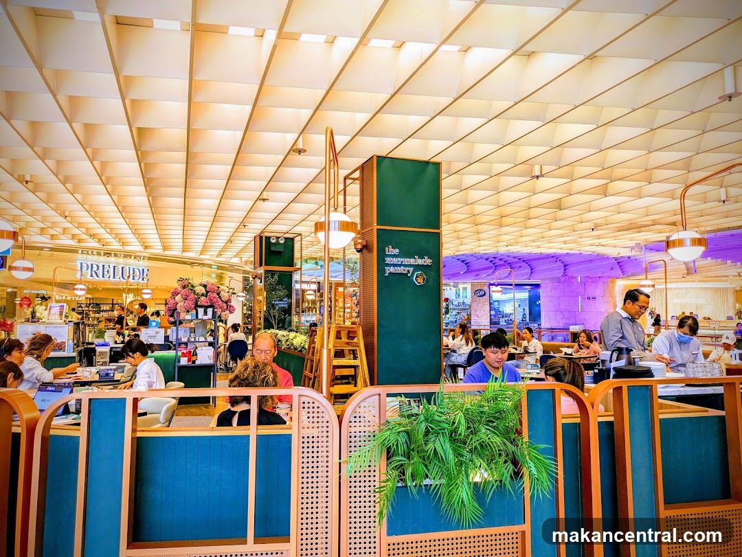 Interior of a cafe with patrons