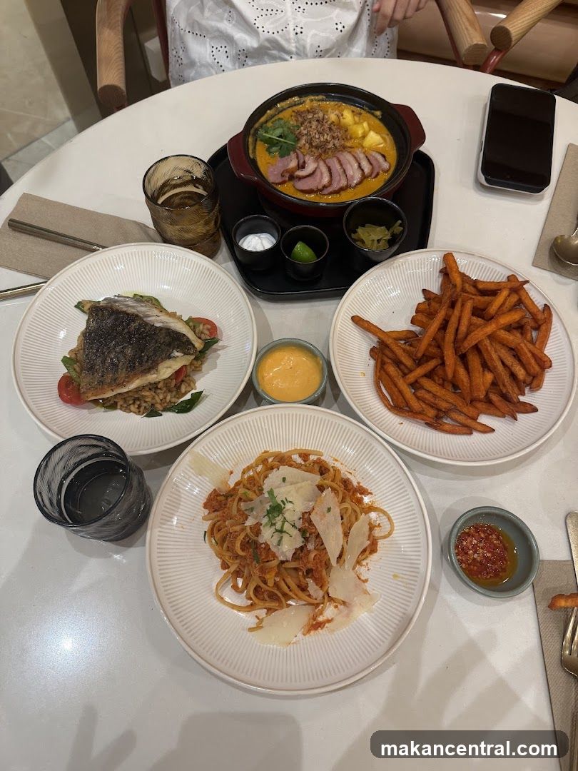 Table with various dishes
