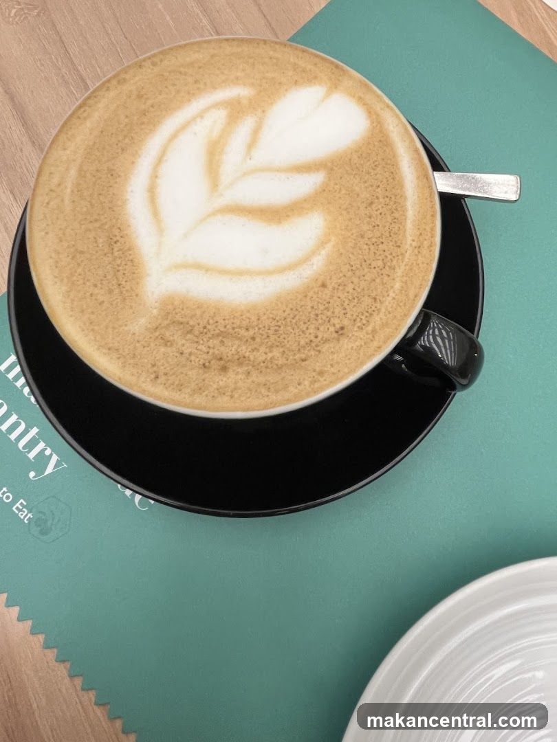Latte with Leaf Art