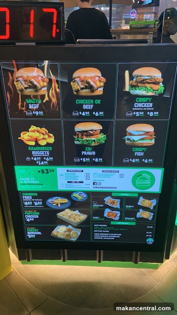 Ram Burger Menu