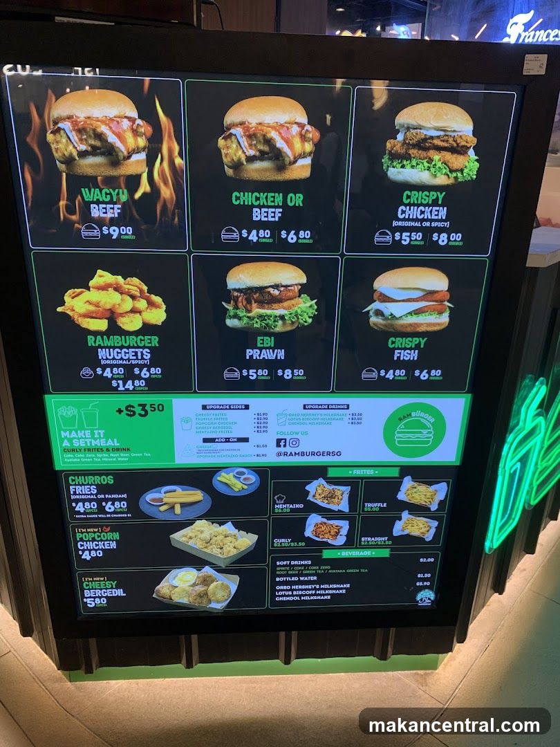 Ram Burger Menu