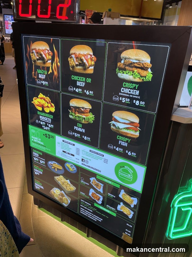 Ram Burger Menu