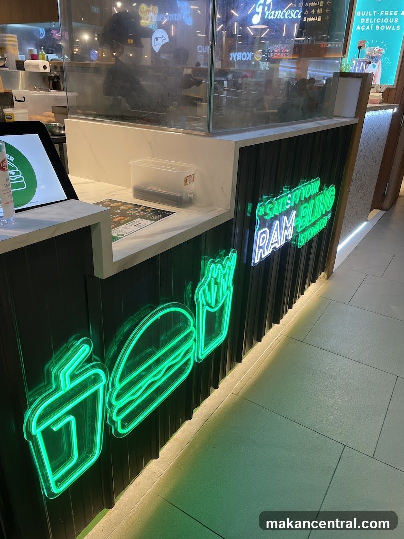 Burger and Fries Neon Sign