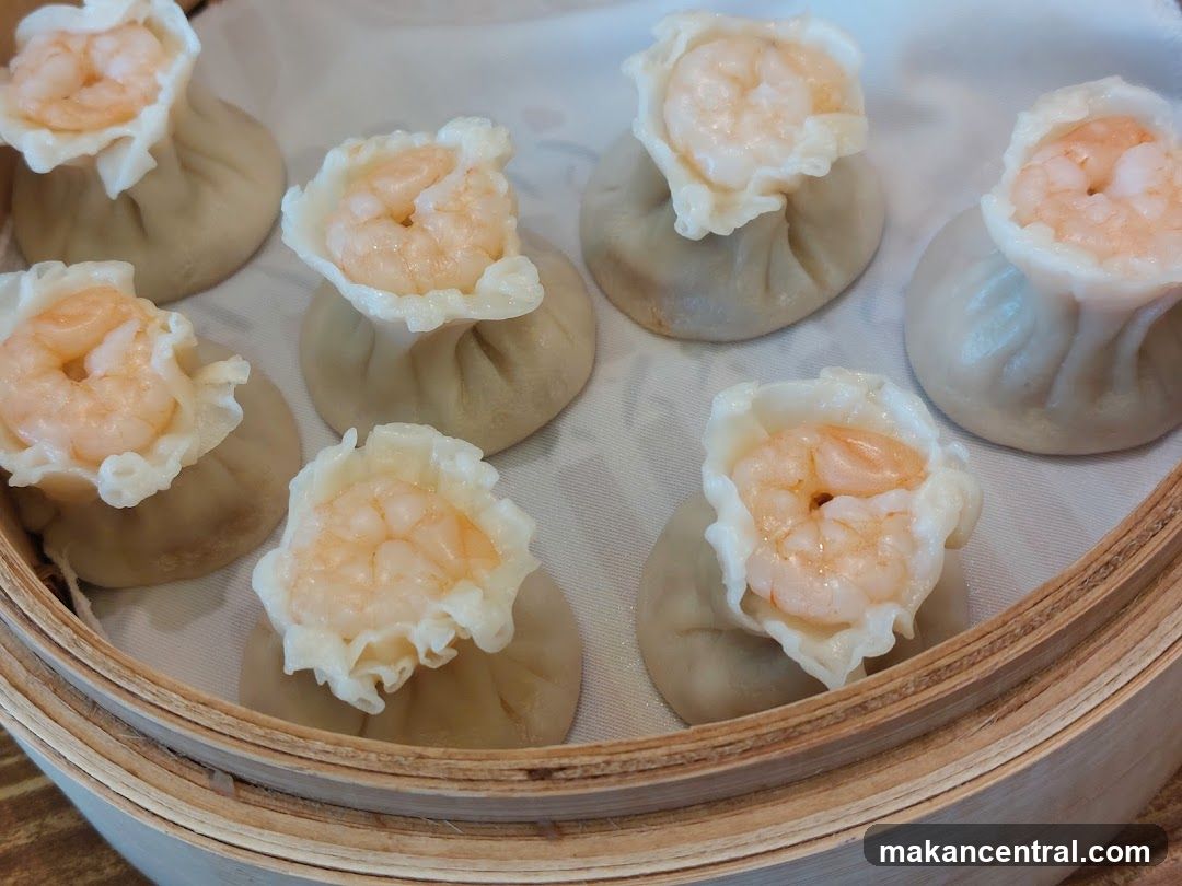 Shrimp Dumplings in a Steamer Basket