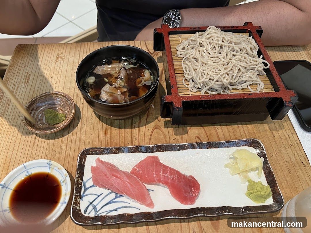 Soba Noodles and Tuna Sashimi