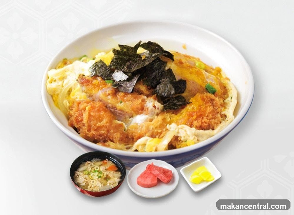 Katsudon with sides