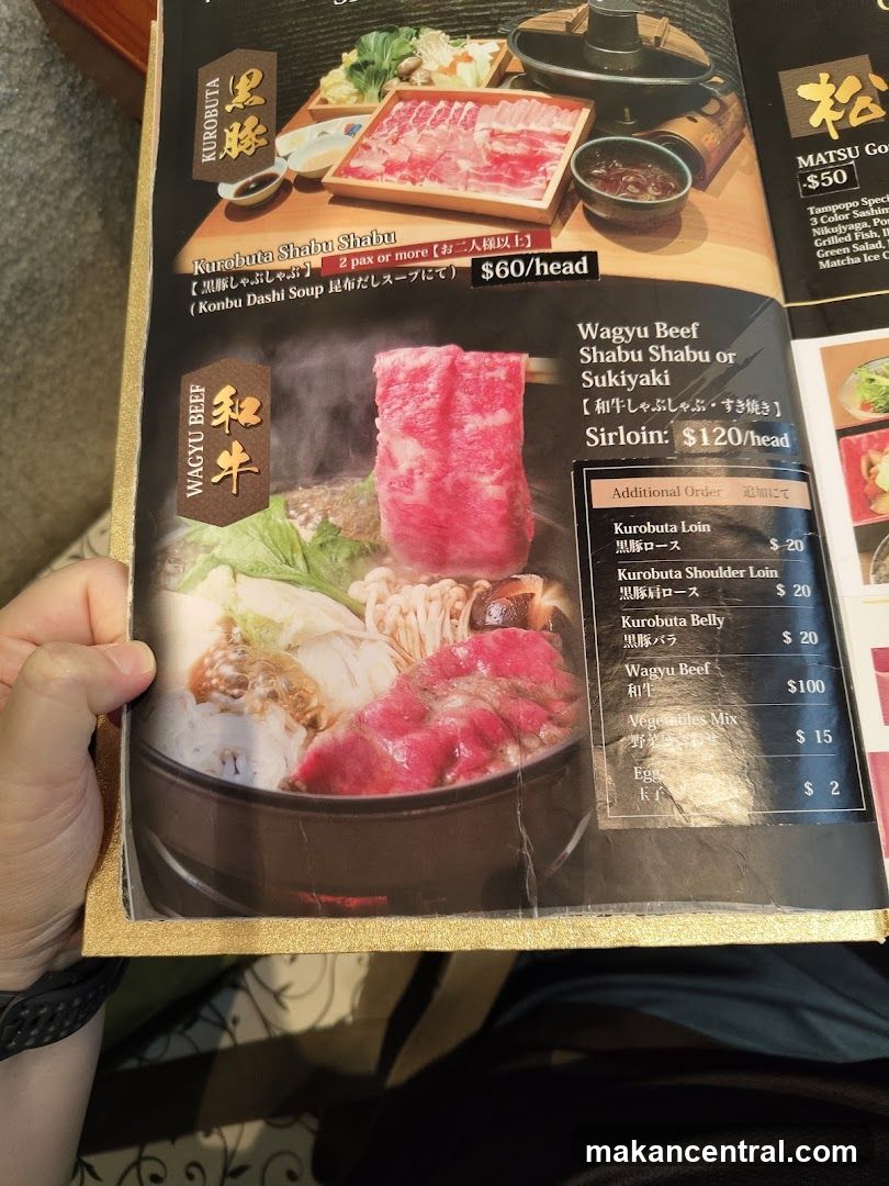 Shabu Shabu Menu