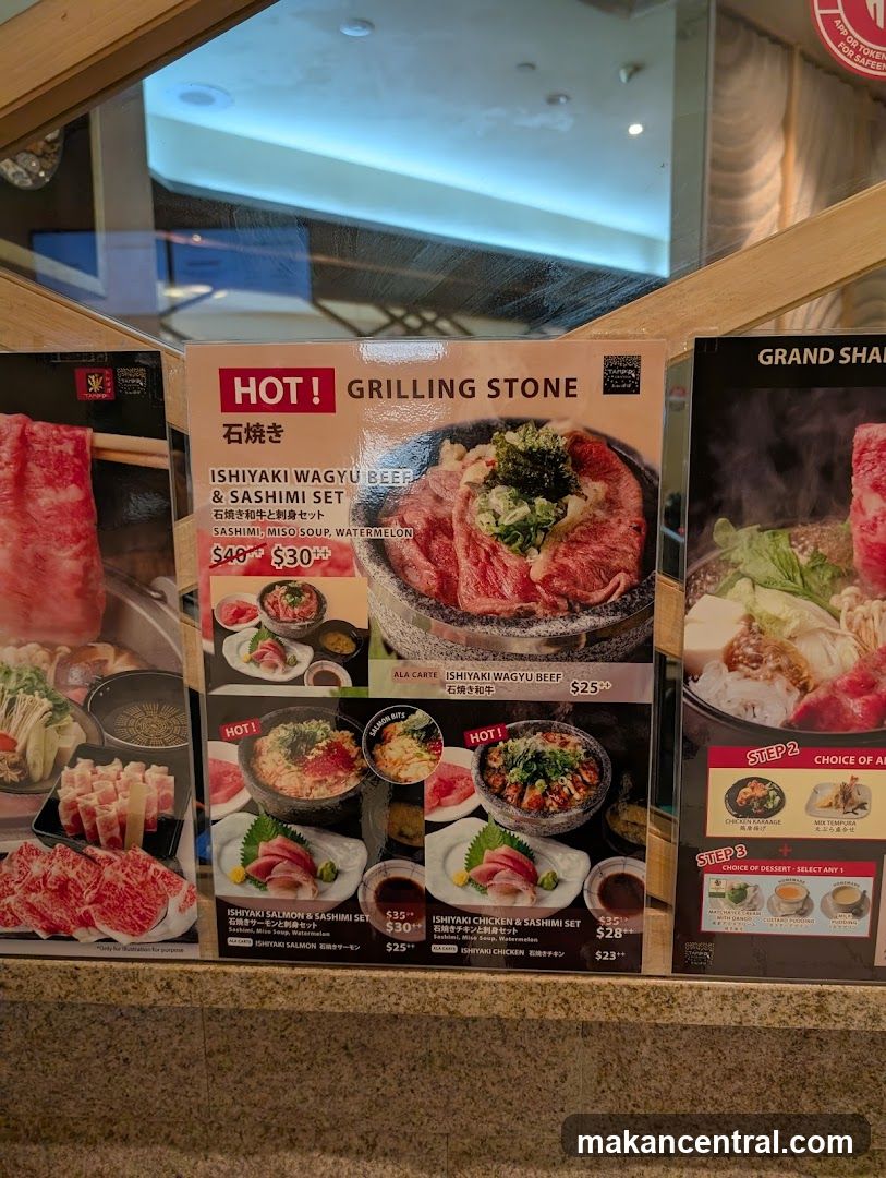 Ishiyaki Grilling Stone Menu