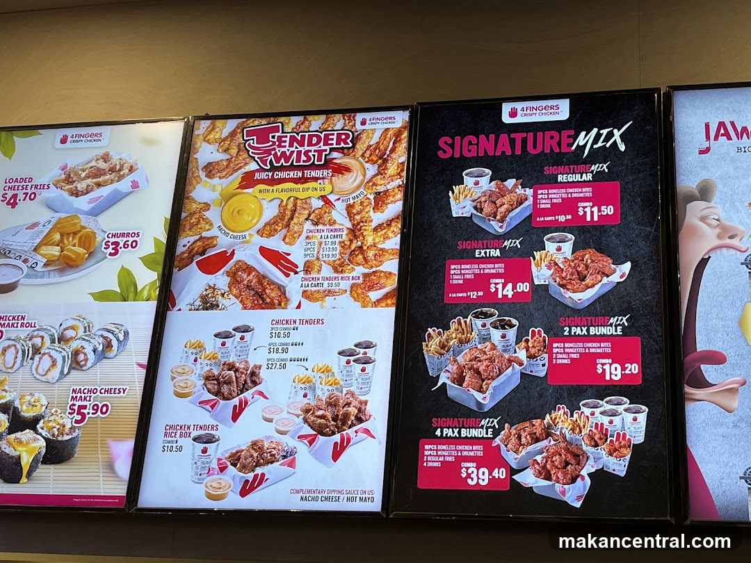 4FINGERS Crispy Chicken Menu