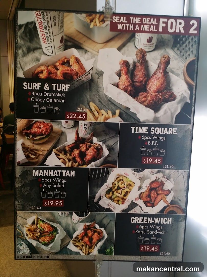 G4FINGERS PTE LTD Menu