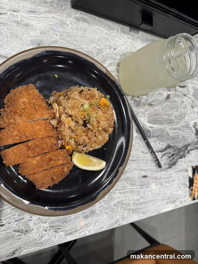 Fried Pork Cutlet with Fried Rice