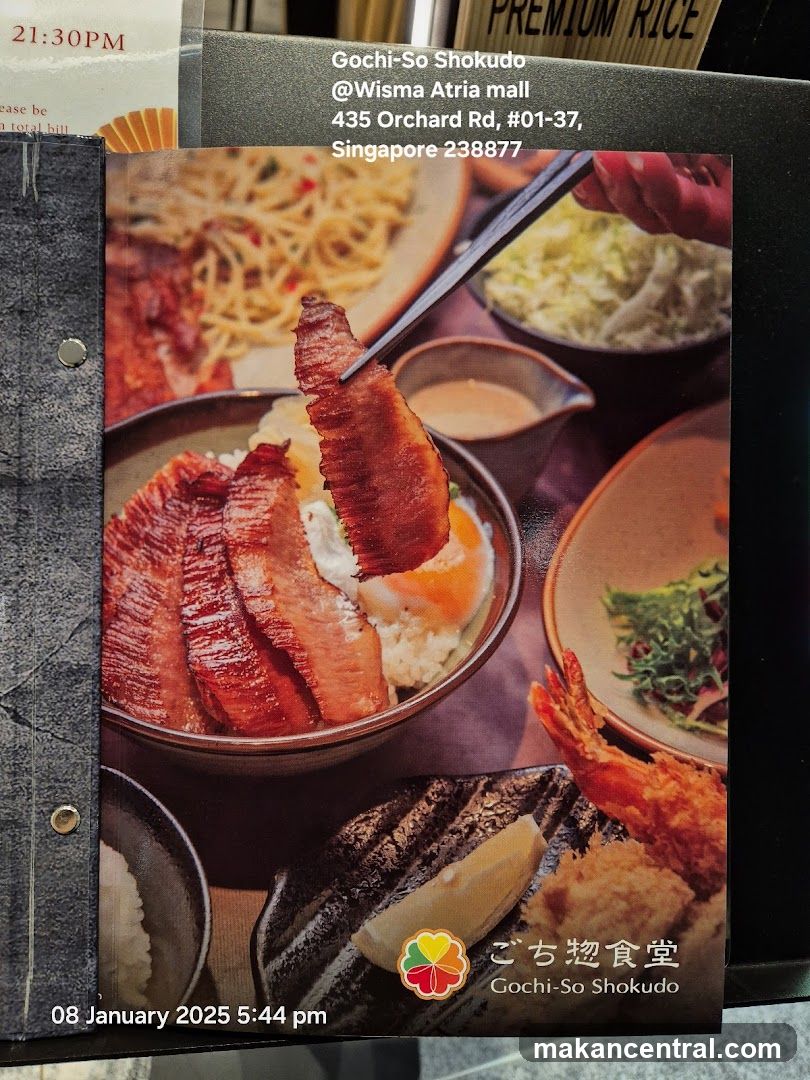 Gochi-So Shokudo Menu Cover