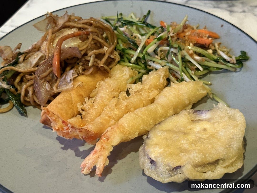 Fried Seafood and Vegetable Platter