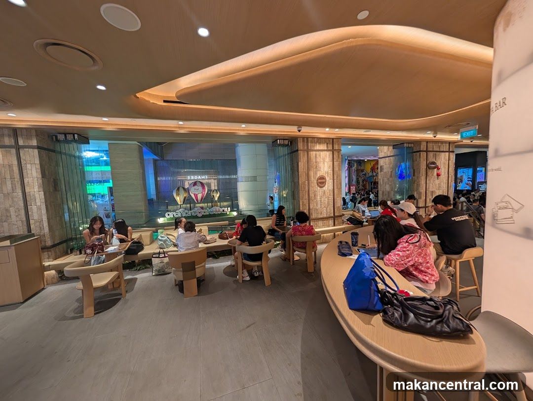 Interior of a cafe with patrons
