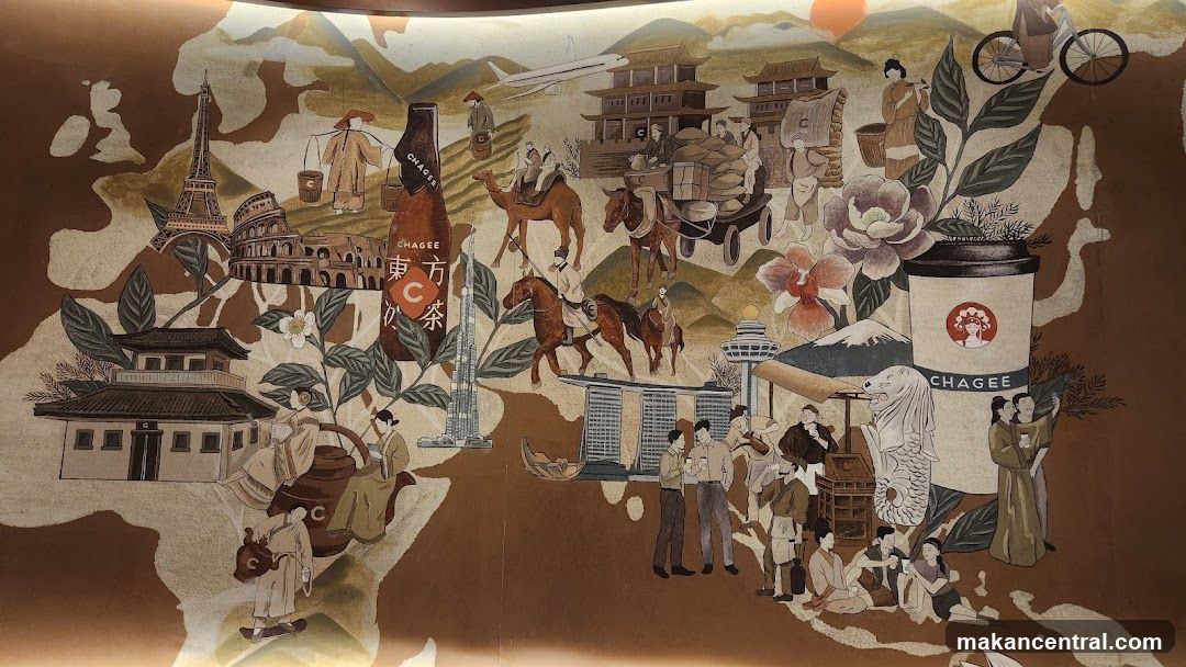 World Map Mural with Chagée Branding