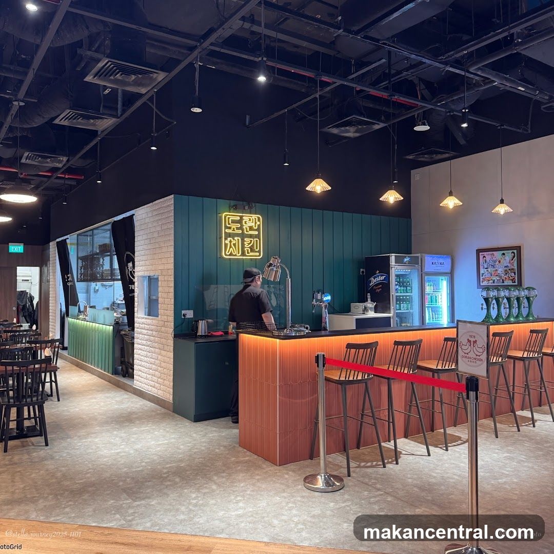 Restaurant Interior with Bar Seating