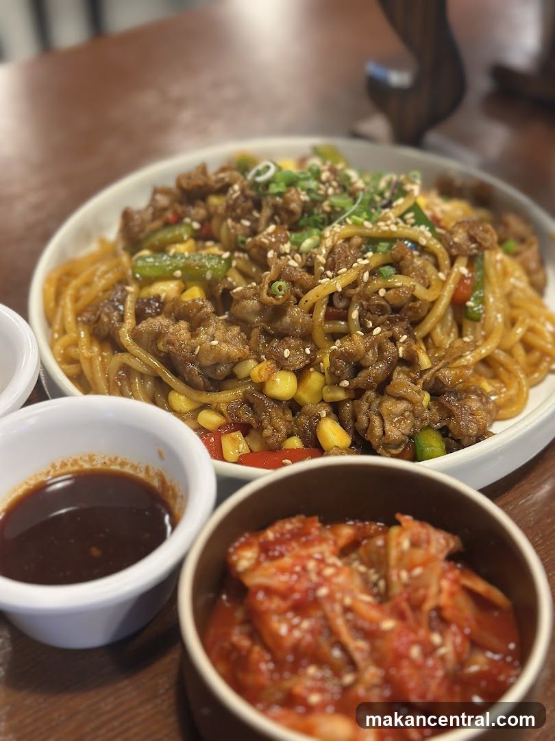 Noodles with Beef and Kimchi