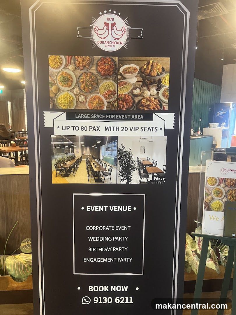 Doran Chicken Event Venue Advertisement