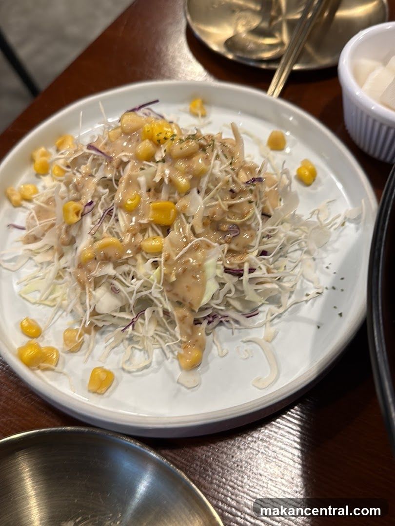 Salad with Corn and Dressing